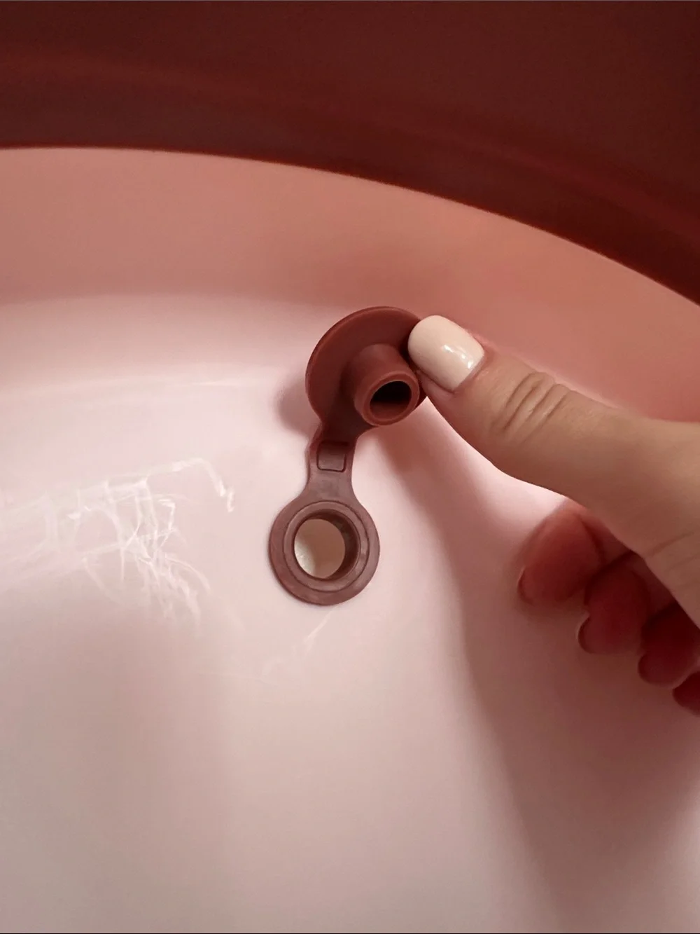Pink Kids Bathtub with Maroon Insert - Cute Bath Tub for Toddlers